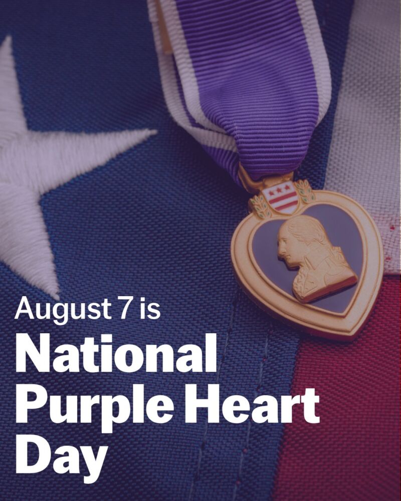 Image for the Tweet beginning: On National Purple Heart Day,