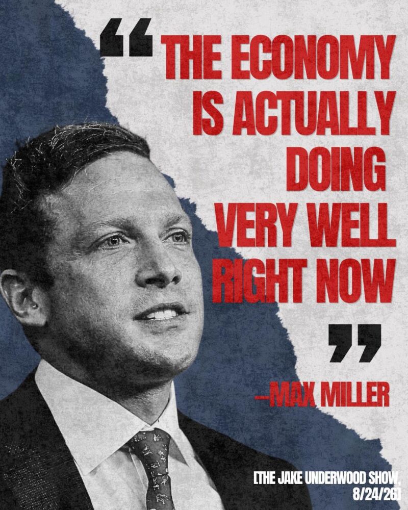 Image for the Tweet beginning: Max Miller says “the economy