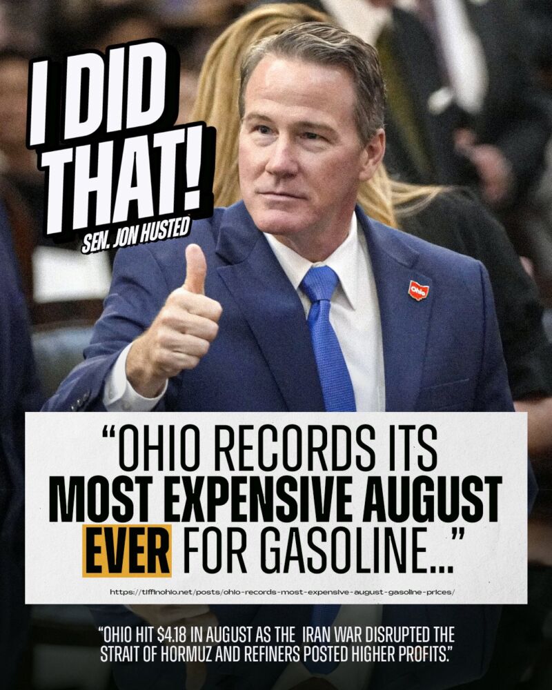 Image for the Tweet beginning: Jon Husted voted 13 times