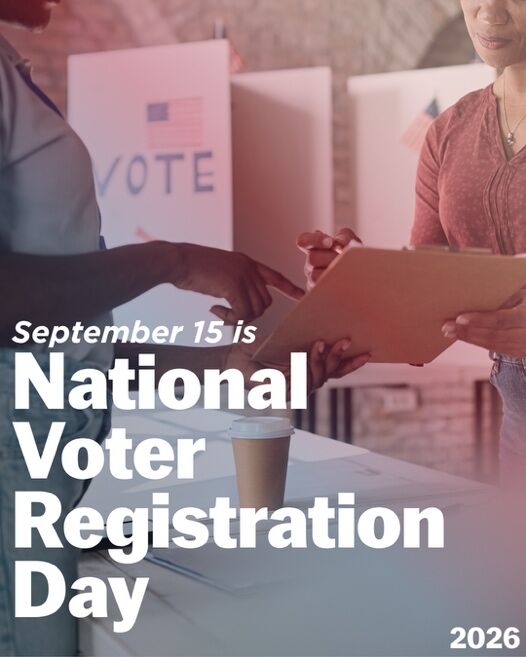 Image for the Tweet beginning: September 15 is National Voter