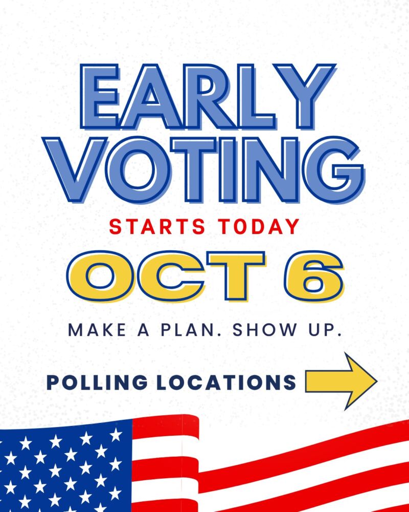 Image for the Tweet beginning: Early voting starts TODAY in