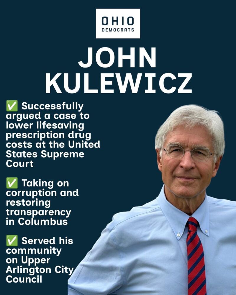Image for the Tweet beginning: John Kulewicz is running for